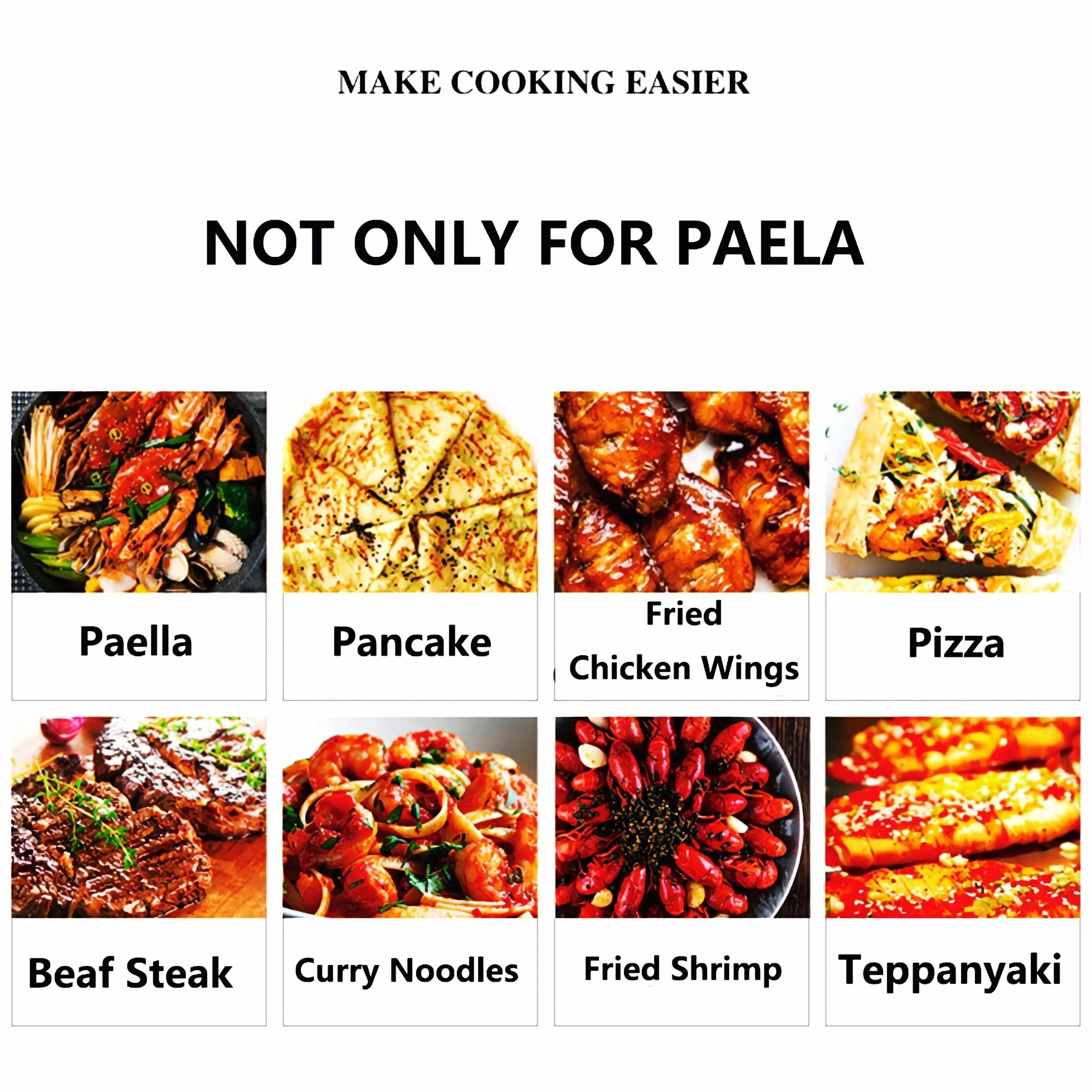 Patelnia do paelli ze stali nierdzewnej z czerwonymi uchwytami (28 cm for 2-3 person)