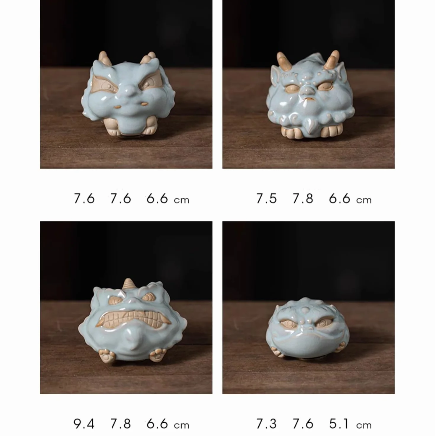 Figurka Boskiej Bestii Ceramiczna Herbata Zwierzę Biurko Ozdoba, Prezenty Dekoracji Stołu Herbaciarni,Zwierzęta do herbaty(A)