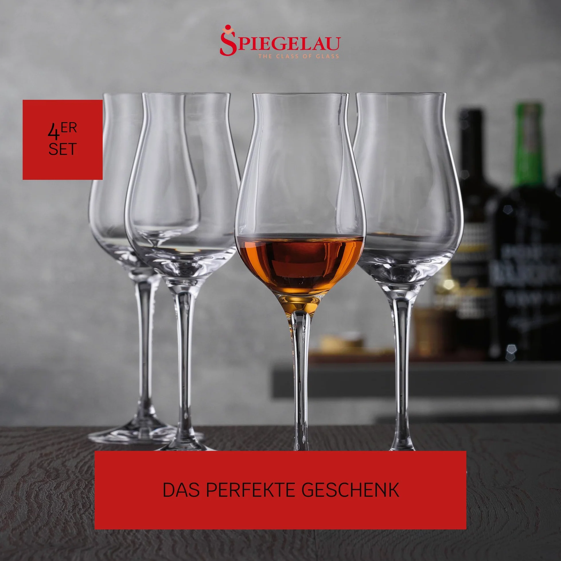 Spiegelau & Nachtmann Authentis, seria kieliszków do wina i karafki, szkło Digestifglas, zestaw 4 szt