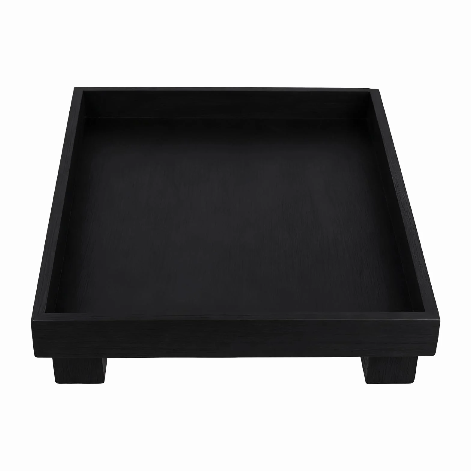 35 x 25 x 6 cm czarna drewniana taca, prostok?tna drewniana taca dekoracyjna, czarna taca do serwowania do salonu, kuchni