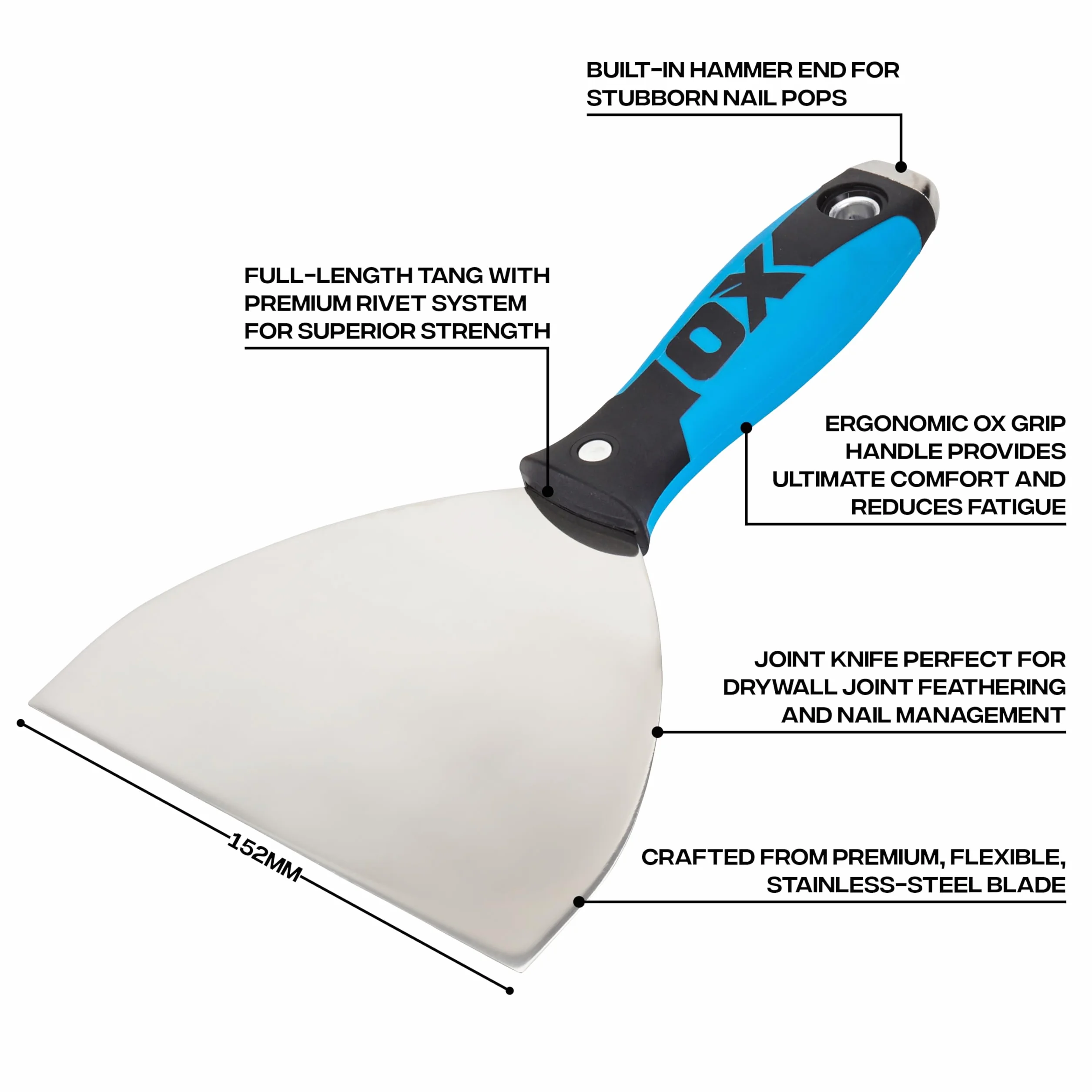 OX OX-P013215 Pro nóż joint knife-152 mm, wielokolorowy, 152 mm