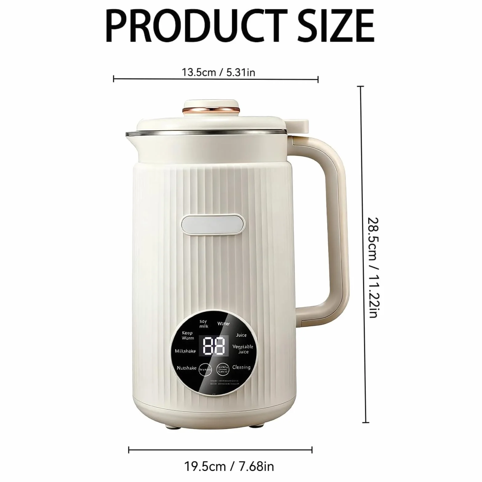Elektryczny ekspres do mleka sojowego o pojemności 1200 ml, automatyczny inteligentny blender do żywności, 10-ostrzowy system cięcia ze stali nierdzewnej, 12-godzinny timer, 8 wszechstronnych green