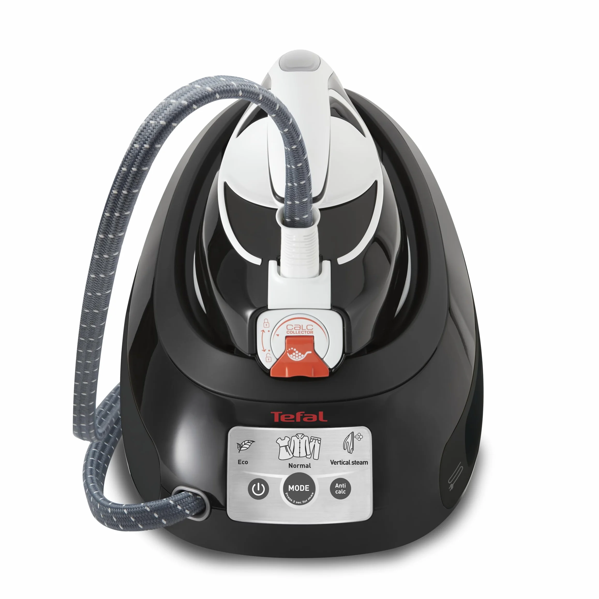 TEFAL SV8055 Express Anti-Calc Generator pary, Stacja do Prasowania Parowego, Ciśnienie 6,5 bara, uderzenie pary: 450 g/min, Stały wyrzut pary: 120 g/min, prasowanie w pionie, 2800 W, Wielokolorowy