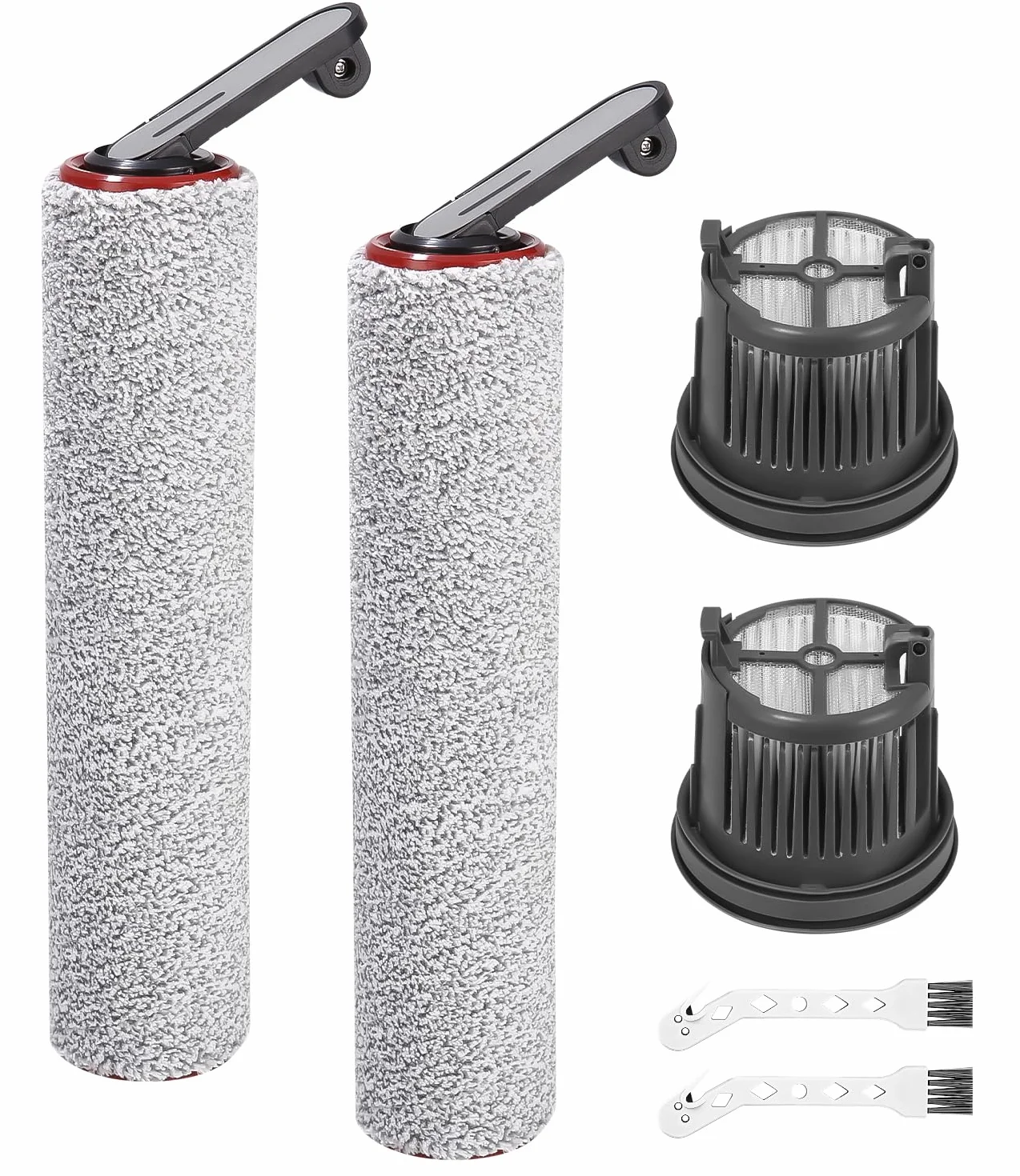 Zestaw 6 akcesoriów, wałek szczotkowy i filtr, zestaw akcesoriów do Dreame H14 Pro, H14, H14, Dual akcesoria, zestaw wymiennych szczotek, filtrów, odkurzacza na mokro i sucho, części zamienne