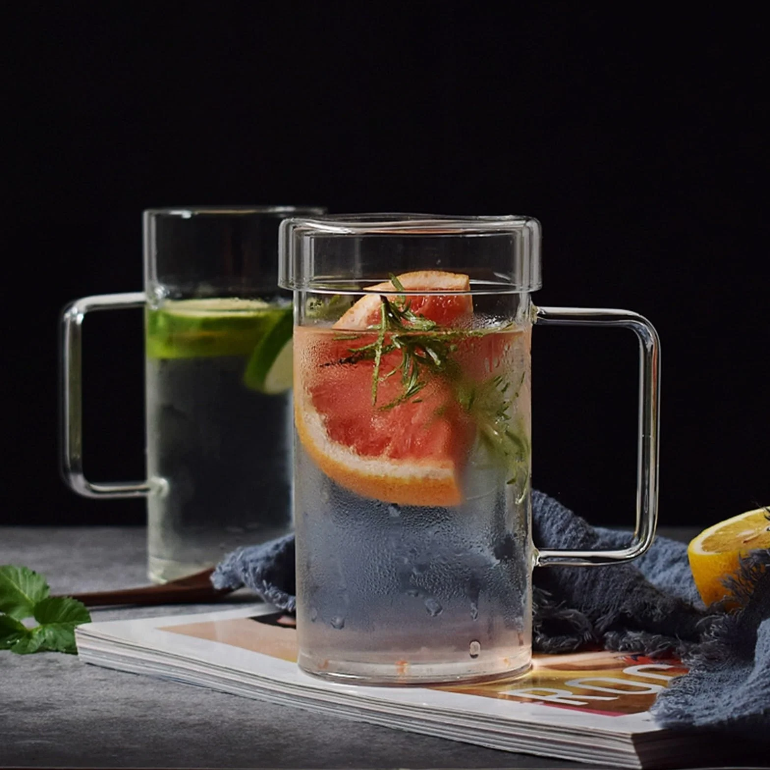 Szklane kubki do kawy Ręcznie robione, odporne na ciepło, przezroczyste szklane kubki do kawy 700 ml, kubek do soku, kubek do wody i piwa, biurowe szklanki do kawy,B