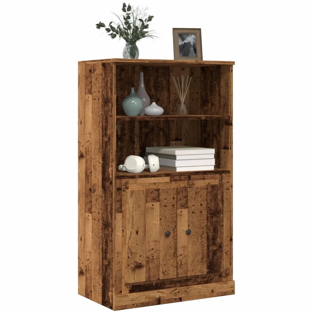 Générique Bufet o wysokim starym drewnie inżynieryjnym 60x35,5x103,5 cm, meble do salonu z drzwiami i dużą przestrzenią do przechowywania, ponadczasowy minimalistyczny design