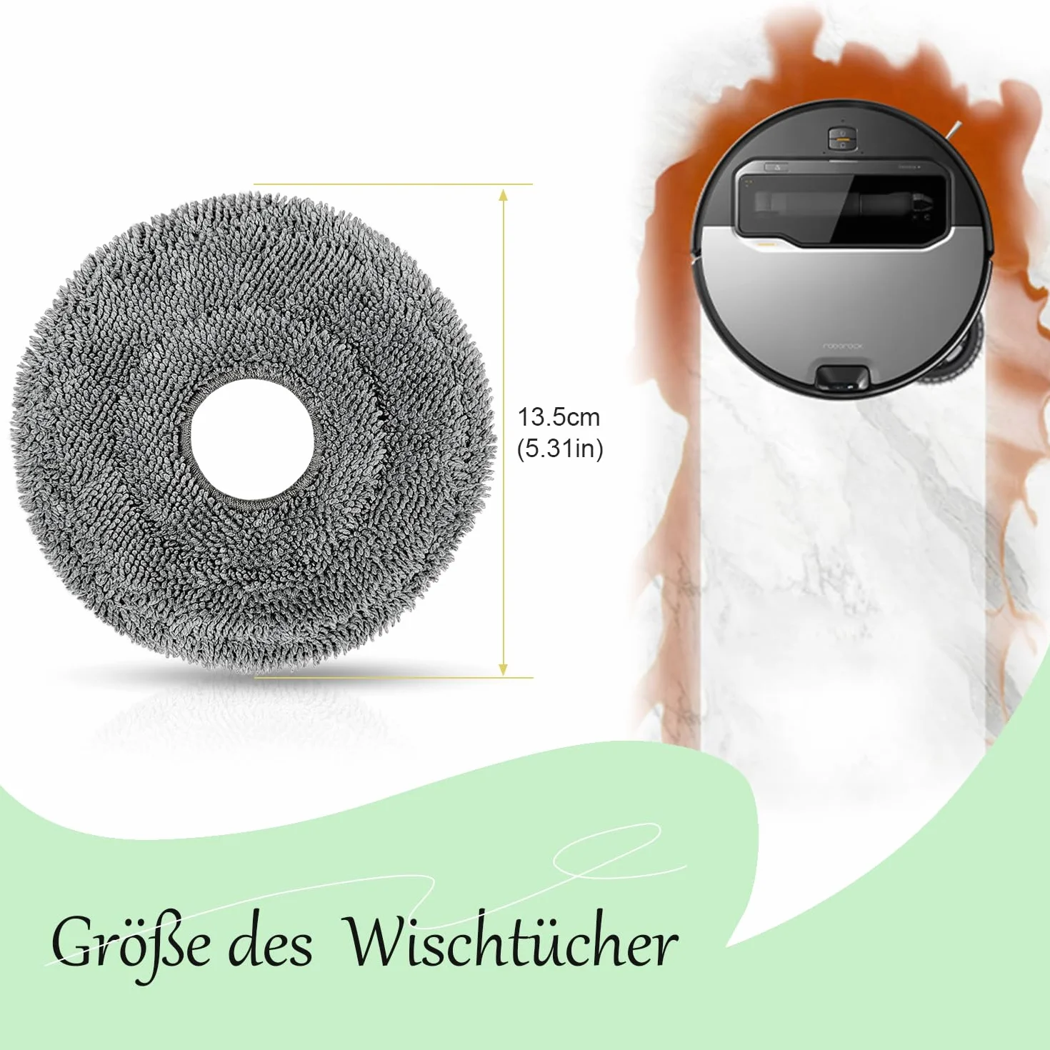 10 sztuk ściereczek części zamienne do Roborock QV 35A/QV 35S/Saros 10R/Qrevo S5V/Qrevo Curv/Qrevo Curv S5X/Qrevo Edge/Qrevo Edge S5A/Q Revo/Qrevo MaxV/Qrevo Pro/Qrevo S/Qrevo Master/Qrevo Slim