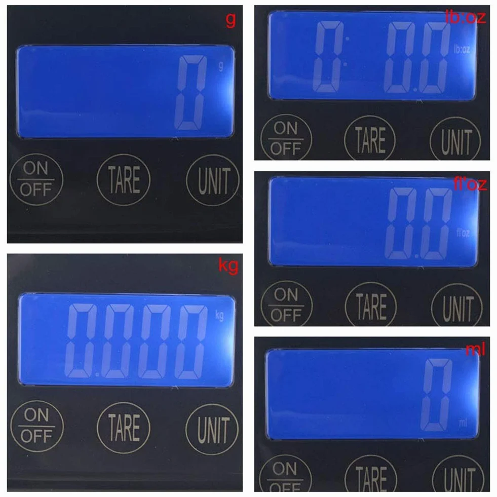 Cyfrowa waga kuchenna, precyzyjna waga kuchenna, elektroniczna waga z wyświetlaczem LCD, waga tarowa i funkcja PCS, 5 kg, 10 kg, jeden kolor - 5 kg/(10 kg/1 g)