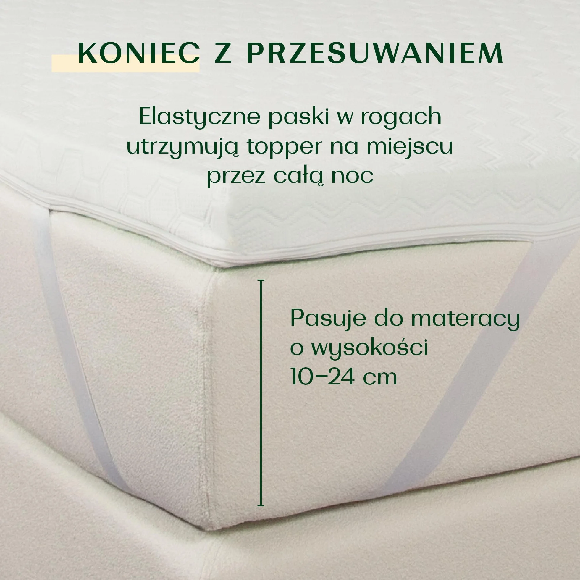 WENDRE Topper 160x200 – 7 cm Pianka Memory – Luxury Plus – Redukuje Nacisk – Z Gumkami Narożnymi – Oddychający – Zdejmowany Pokrowiec – OEKO-TEX – Wyprodukowany w UE