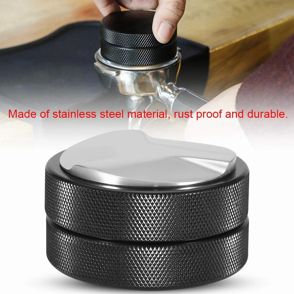 Ubijak kawy 51 mm Stal nierdzewNierdzewne ubijaki Barista espresso Narzędzie wyciskania ziaren kawy Solidsolidpodstawa Dystrybutor Espresso domowego wyposażenia kawiarni DIY (trzy kątowe nachylenia)