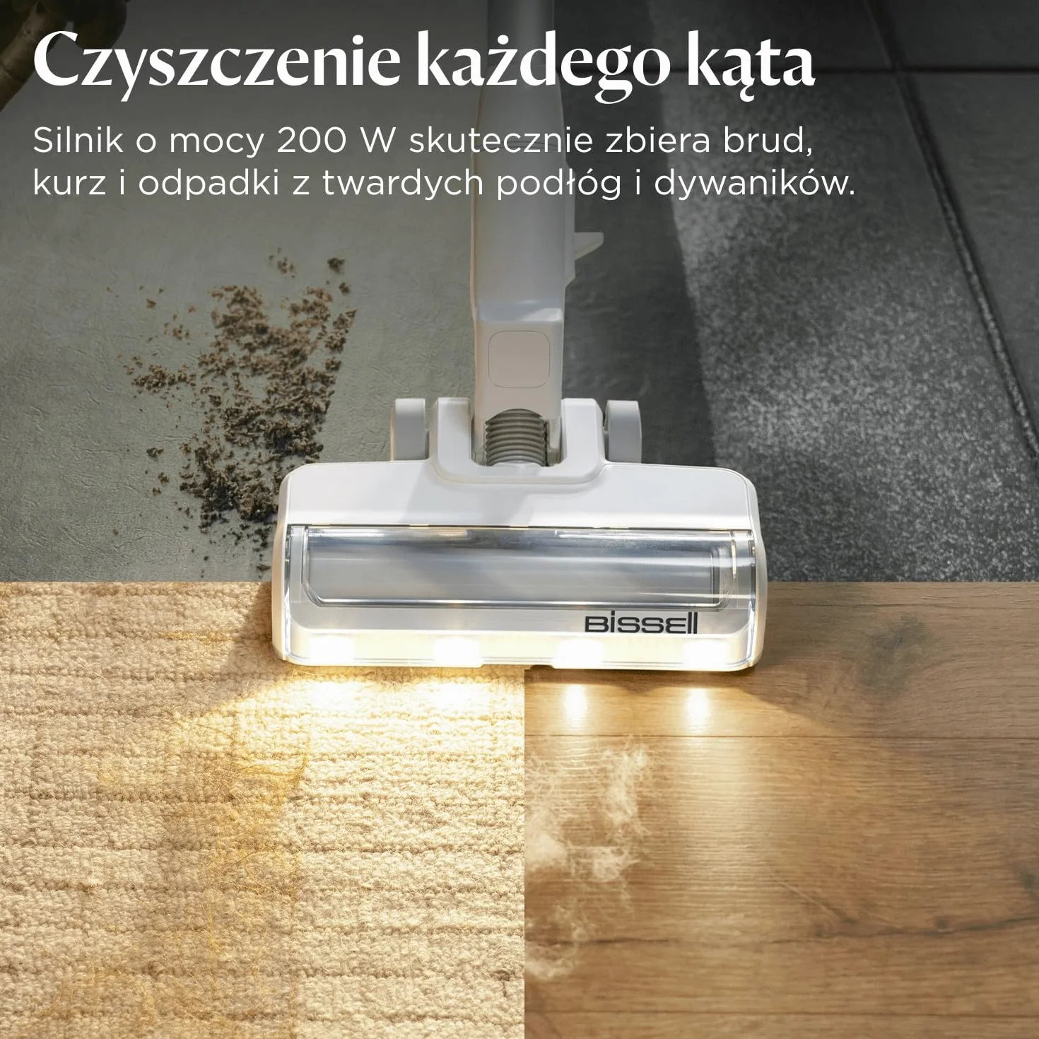 BISSELL PowerClean odkurzacz pionowy 3 w 1 200W HEPA 2000mAh 40min 4261N