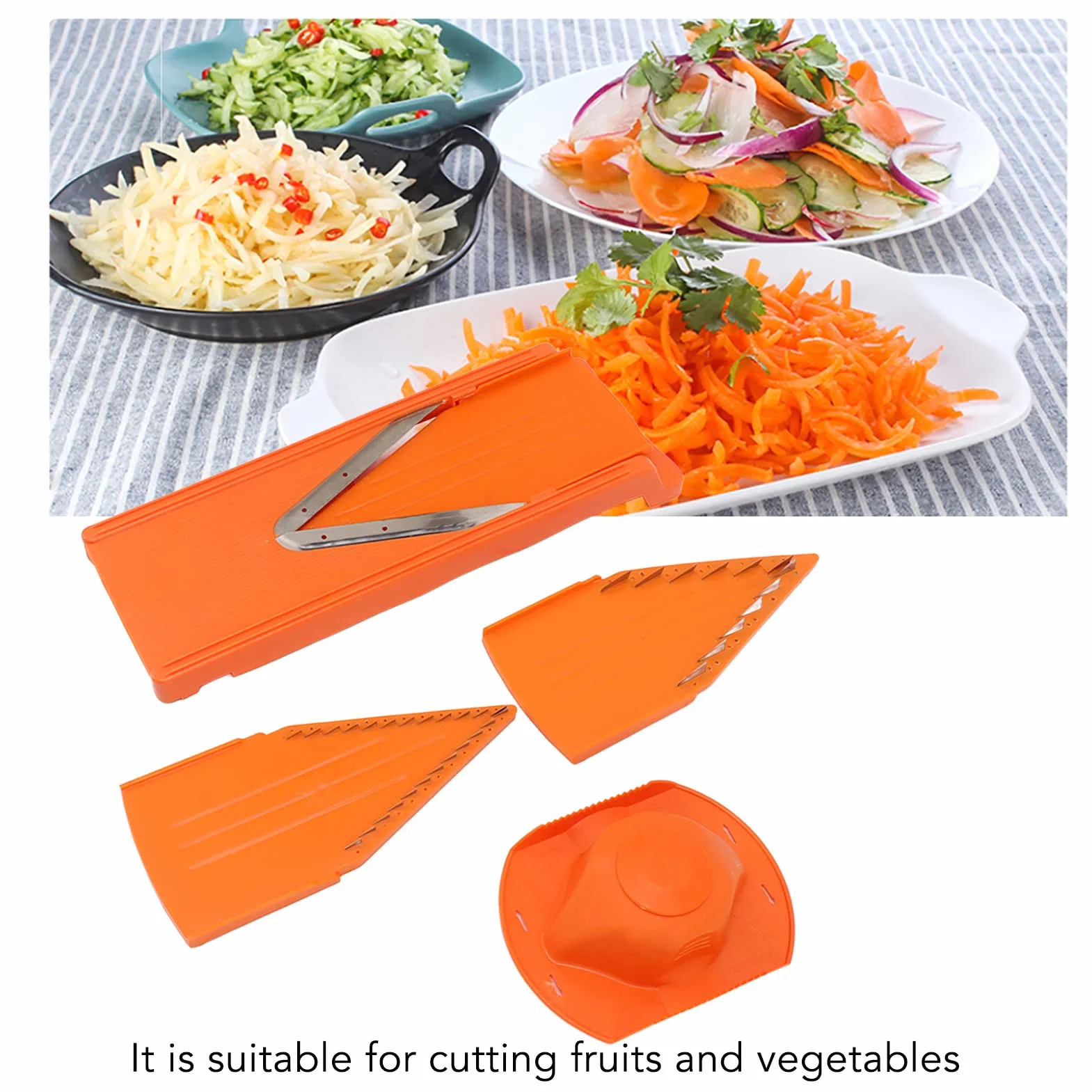 V Blade Mandoline Slicer do Kuchni, Ręczne Narzędzie do Gotowania Warzyw z Ostrzem ze Stali Nierdzewnej do Rozdrabniacza do Cebuli Ziemniaczanej Julienne