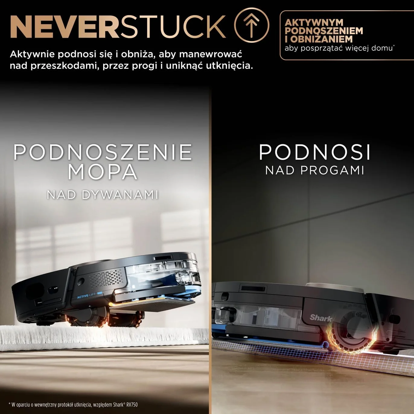 Shark PowerDetect Robot odkurzająco-mopujący 2 w 1 NeverTouch Pro RV2800ZEEU czarny