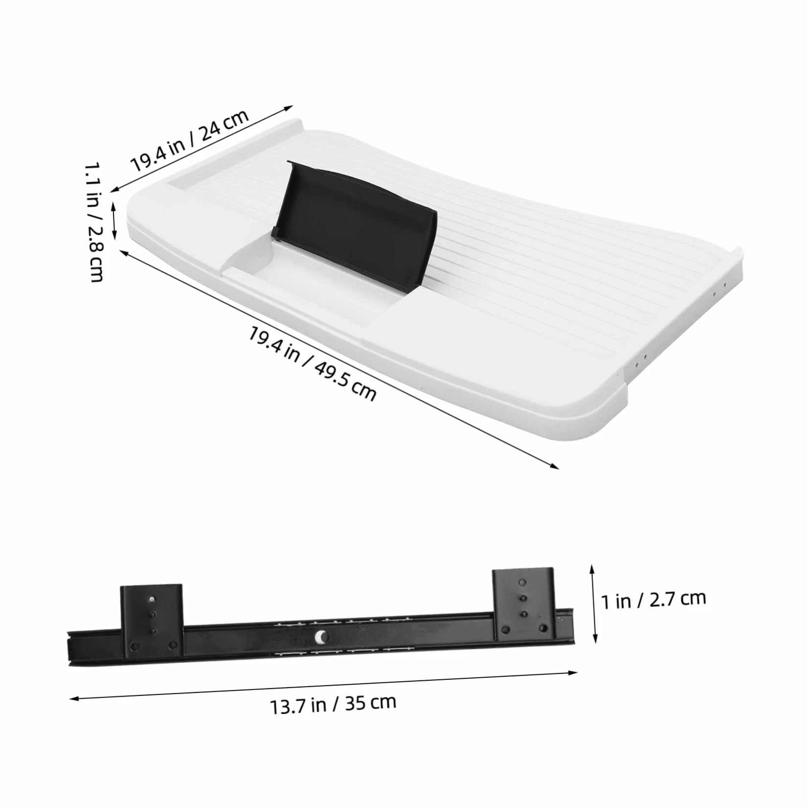 1zestaw Podstawowy Organizer Pod Biurko z Regulowanym Uchwytem Klawiaturę Praktyczny Elegancki i Oszczędzający Miejsce Idealny Do Biura i Domowego Biura
