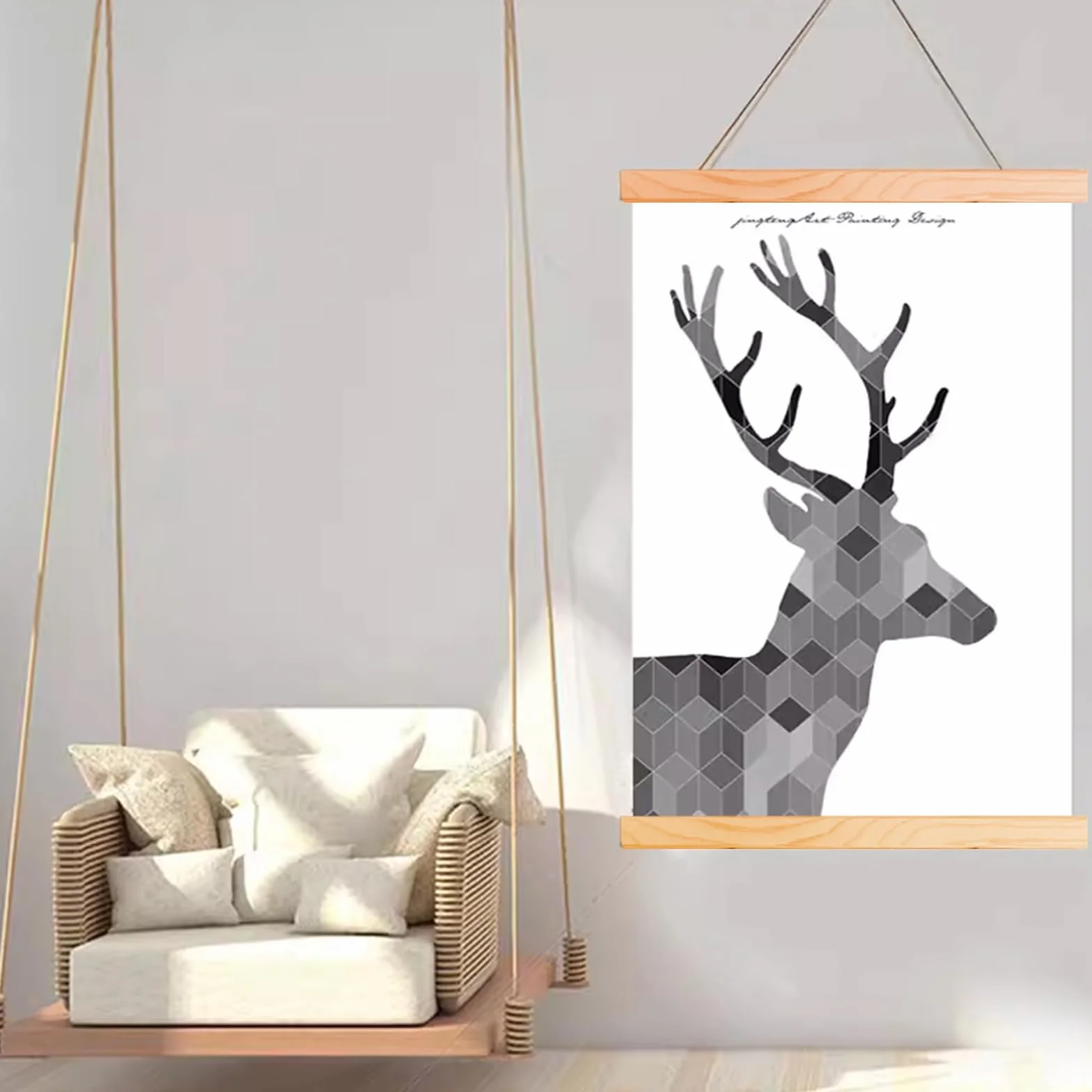 GOMETY Drewniana listwa plakatowa A3, magnetyczna listwa na zdjęcia, 31 cm, szyna plakatowa, wieszak na zdjęcia, plakaty, ramki na zdjęcia, plakaty, ramki na zdjęcia, grafika (3)