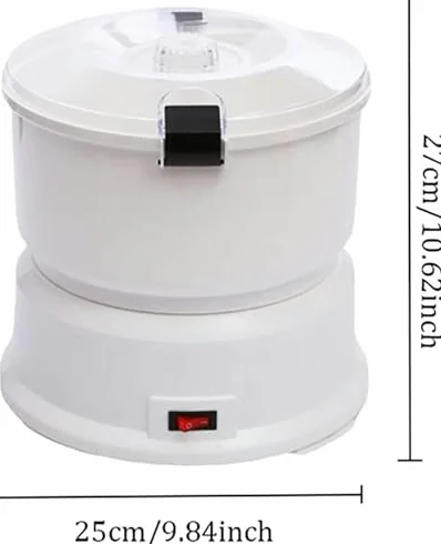 Elektryczna obieraczka do ziemniaków – obieraczka do warzyw z obrotową blokadą bezpieczeństwa i pojemnikiem, pojemność 1 kg, do łatwego krojenia i marszczenia ziemniaków