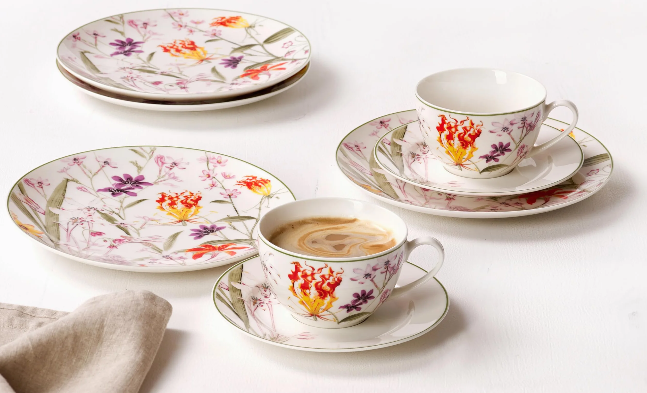 Ritzenhoff & Breker Serwis do kawy Flora, 18-częściowy, porcelana