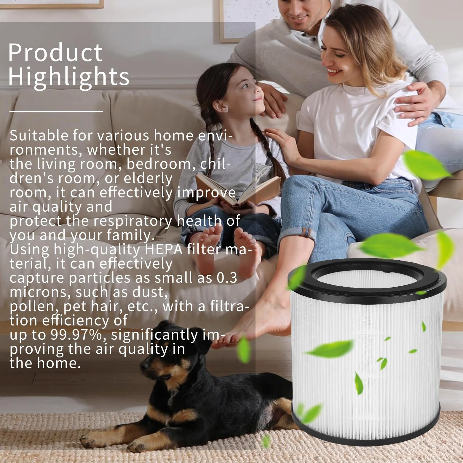 LCXCXY 2 szt Filtr HEPA, Dotyczy Philips, Dotyczy Philips serii 800 AC0830/10 AC0820/30 AC0820/10 AC0819/10 do oczyszczacza powietrza, FY0194/30 i FY0293/30