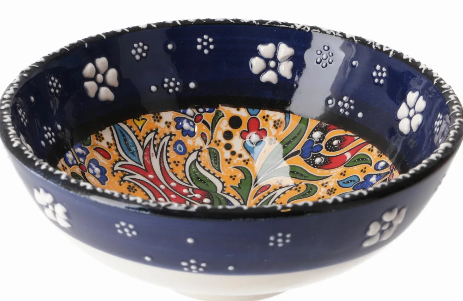 Guru-Shop 1 szt. orientalna miska ceramiczna, miska, miseczka do musli, ręcznie malowana - Ø 12 cm/model 11, niebieski, miski, miski