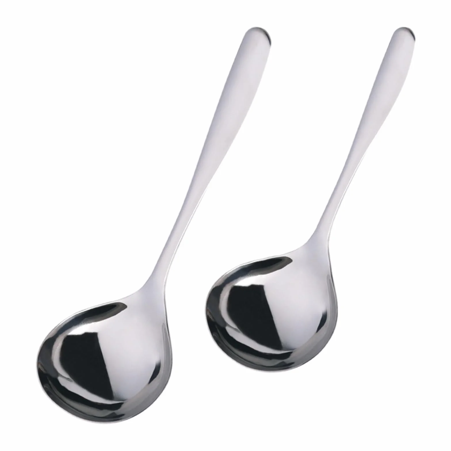 MAEXUS® 2 sztuki - 17/19.5 cm łyżka do zupy ze stali nierdzewnej, chochla mała do sosów, chochla na bankiety, Mała kuchnia