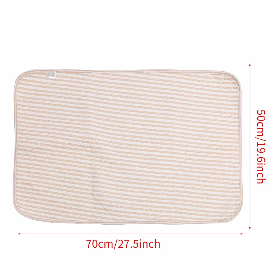 Organiczna bawełniana mata do przewijania dla niemowląt Mata ochronna Mata do moczu Pieluchy Materac do wózka Łóżko dziecięce (M-50 * 70cm)