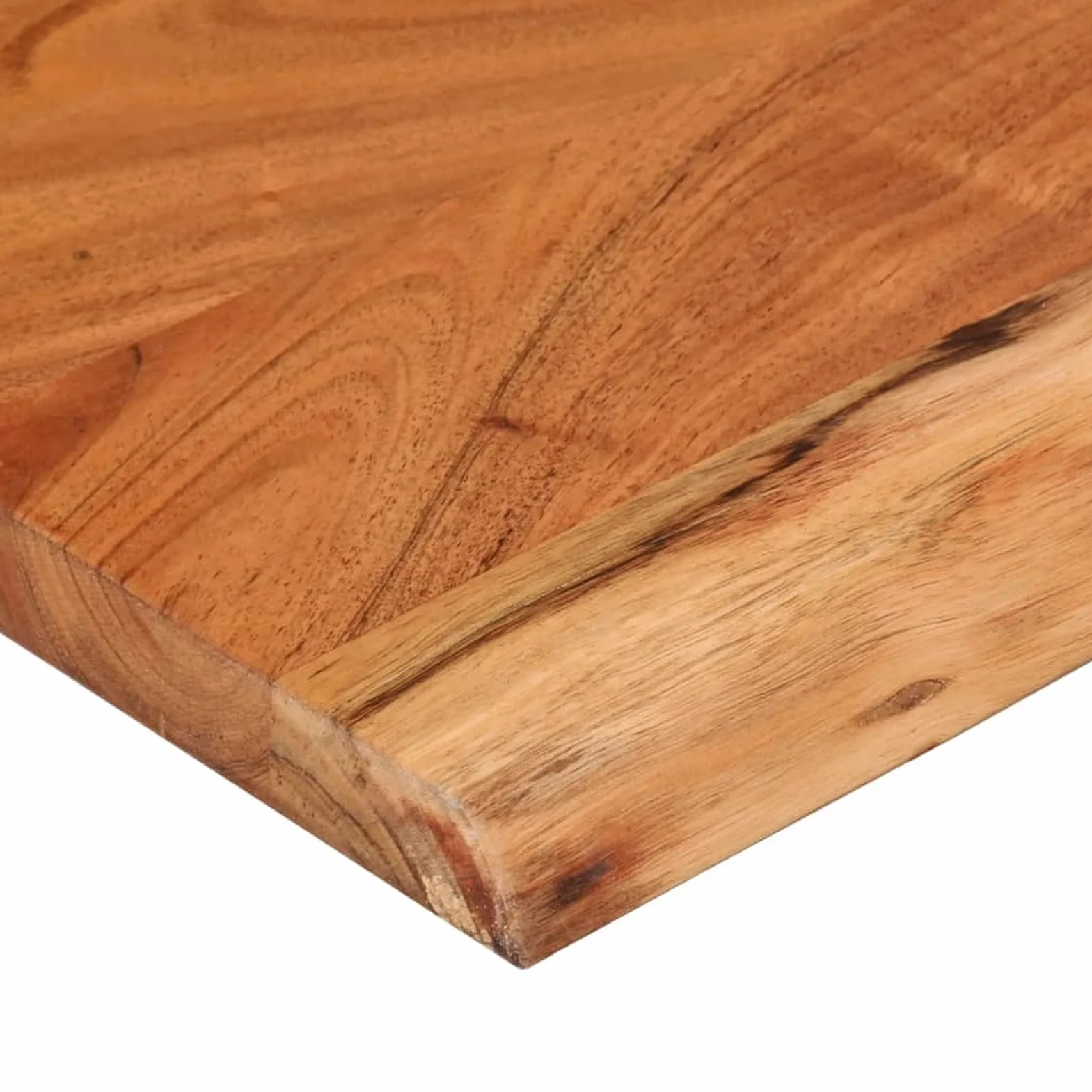 Regał ścienny z litego drewna akacjowego z krawędzią drzewa 100 cm x 30 cm do salonu biura