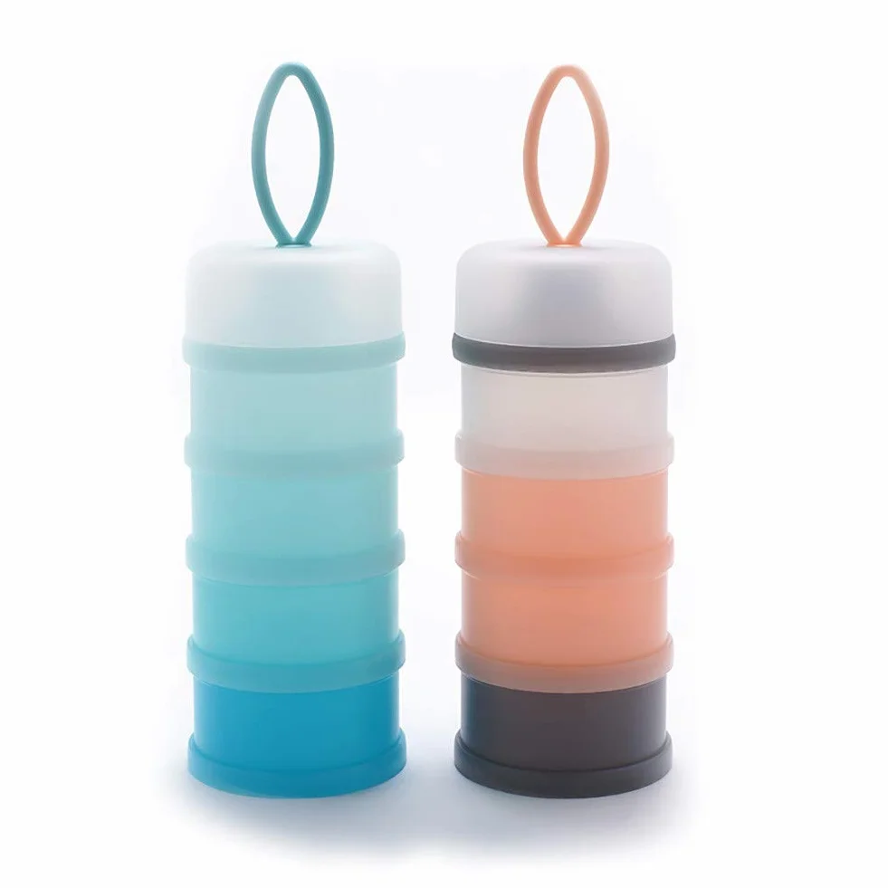 Queta Dozownik mleka w proszku dla niemowląt, 480 ml, Twist-Lock, można układać w stos, w podróży, bez BPA, pojemnik do przechowywania przekąsek, ziarna, żywności, owoców, przekąsek, 2 szt