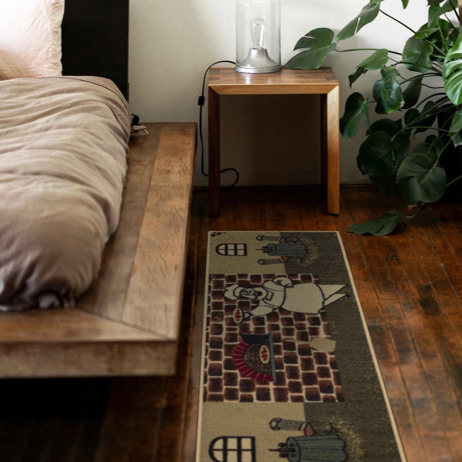 Ottomanson Siesta Collection Kitchen Chef Design dywan z gumowym spodem, 50 x 150 cm, beżowy szef kuchni