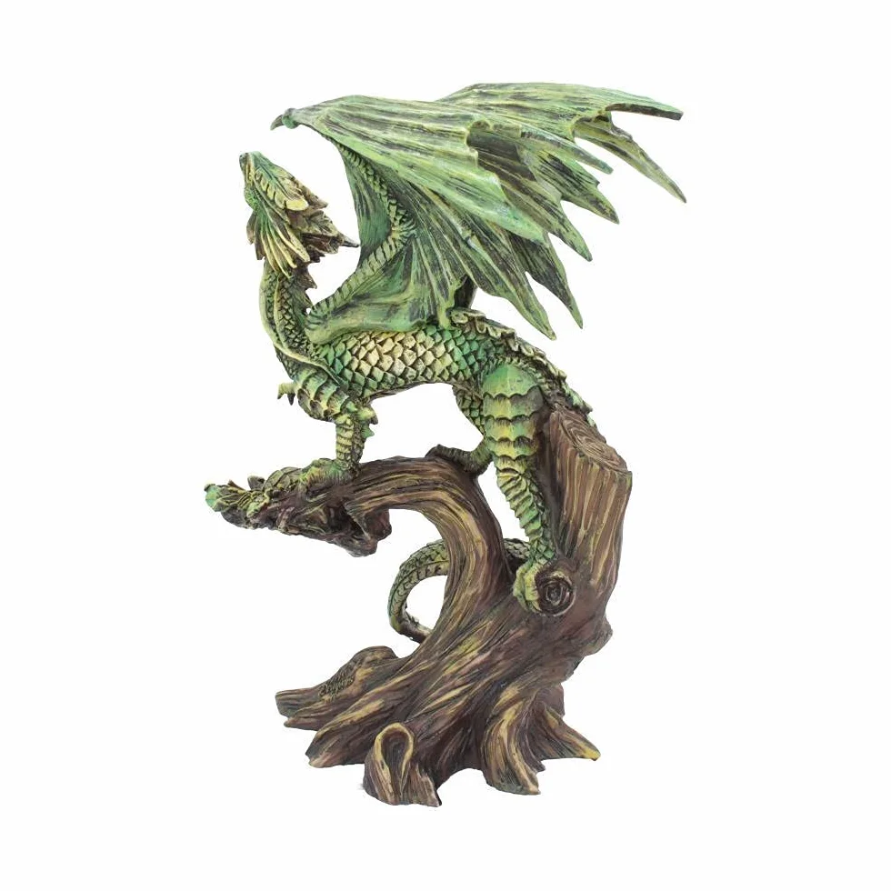 Nemesis Now Dorosły leśny smok Anne Stokes figurka 25,5 cm, żywica, zielona, jeden rozmiar