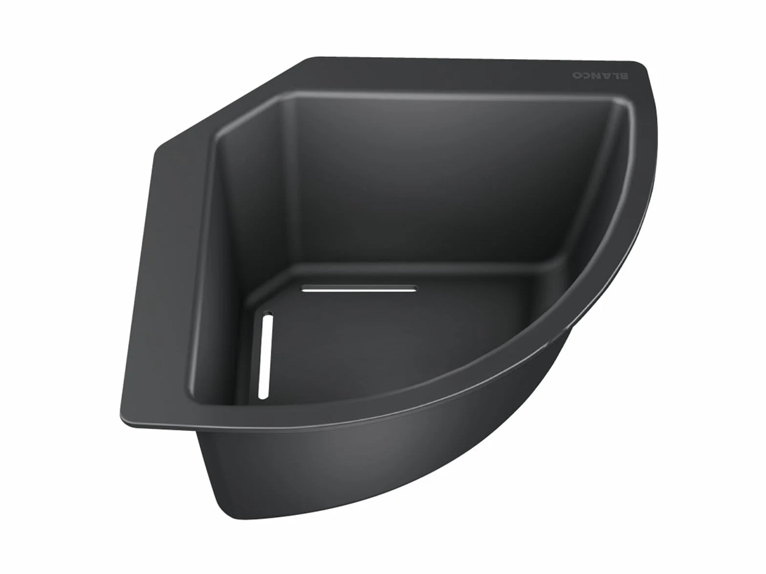 BLANCO 235866 Narożna odsączarka na żywność i naczynia, 1, czarna, 215 mm x 215 mm