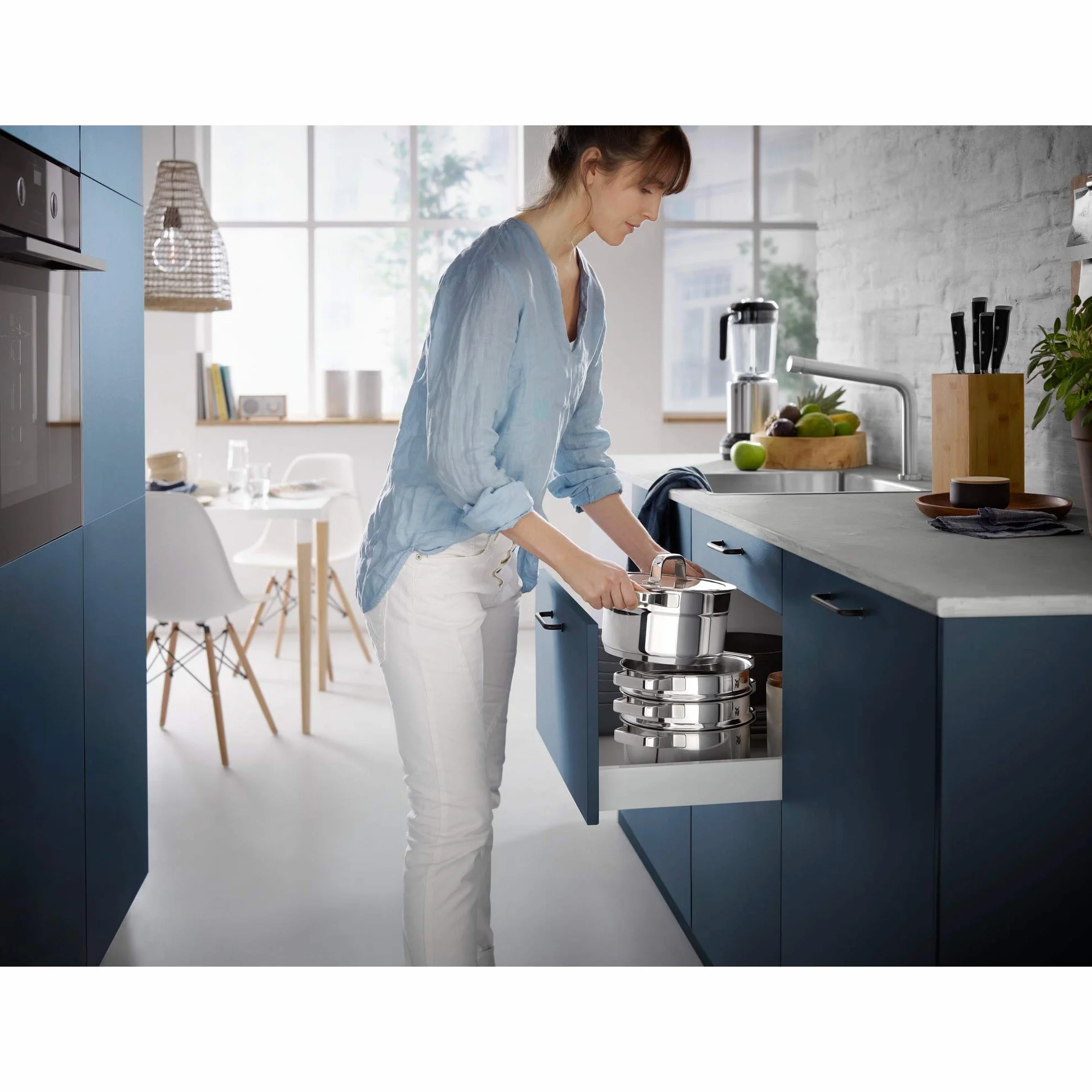 WMF Compact Cuisine parowar do warzyw/ziemniaków 20 cm, wkład parowy do garnków, wkładka na parze ze stali szlachetnej Cromargan, nadaje się do mycia w zmywarce