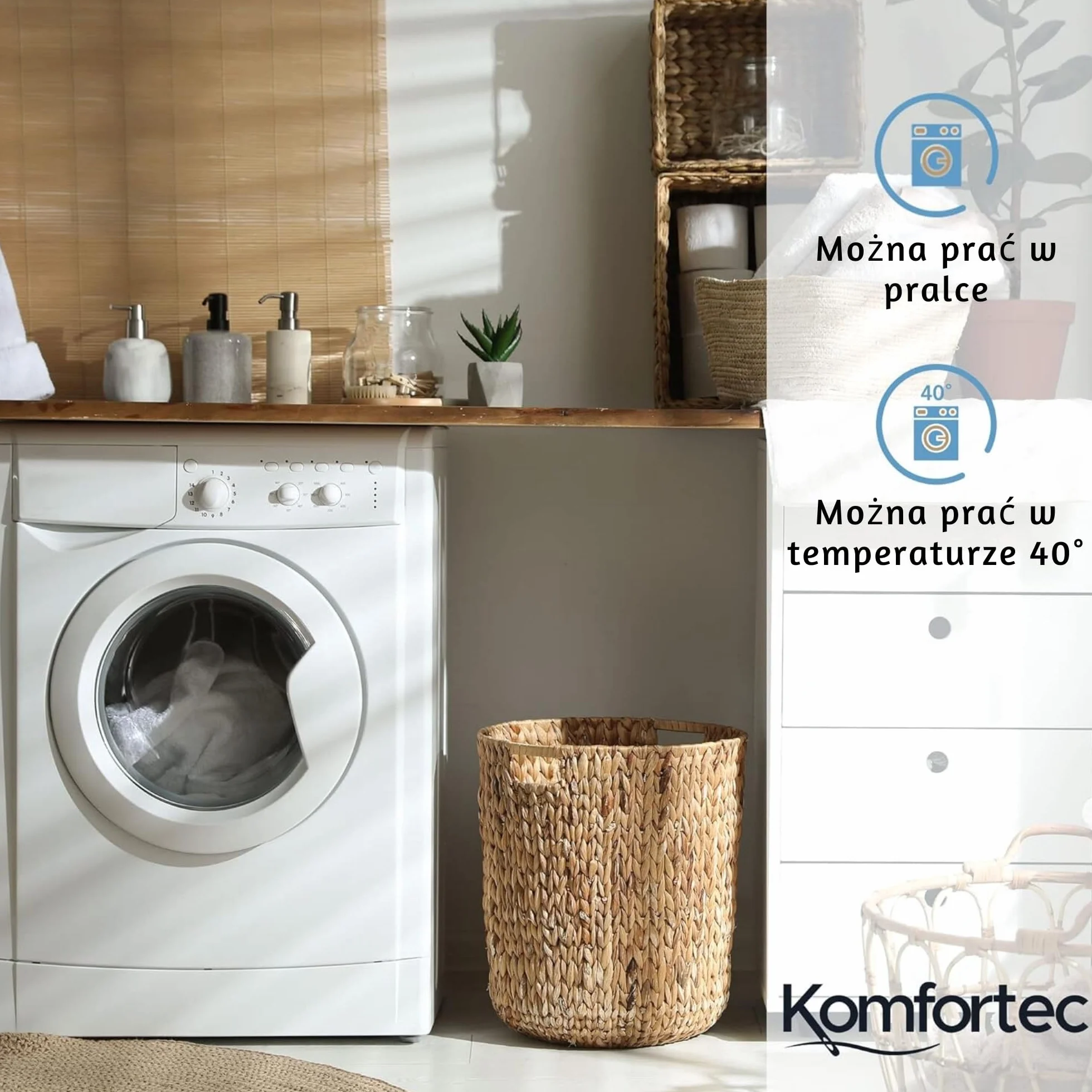 Komfortec Wodoszczelny ochraniacz na materac 180 x 200 cm, oddychający i miękki pokrowiec ochronny na materac, certyfikat Oeko-Tex, wygodny i trwały