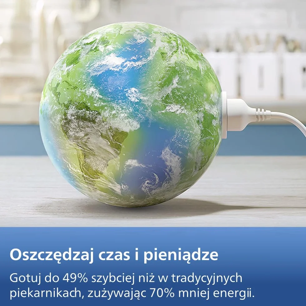 Philips Ovi Seria 3000 – Premium Airfryer, 6,2 l z okienkiem, technologia RapidAir Plus, 16 sposobów gotowania, o 90% mniej tłuszczu, łatwe czyszczenie, ekran dotykowy, oszczędność energii (NA330/00)
