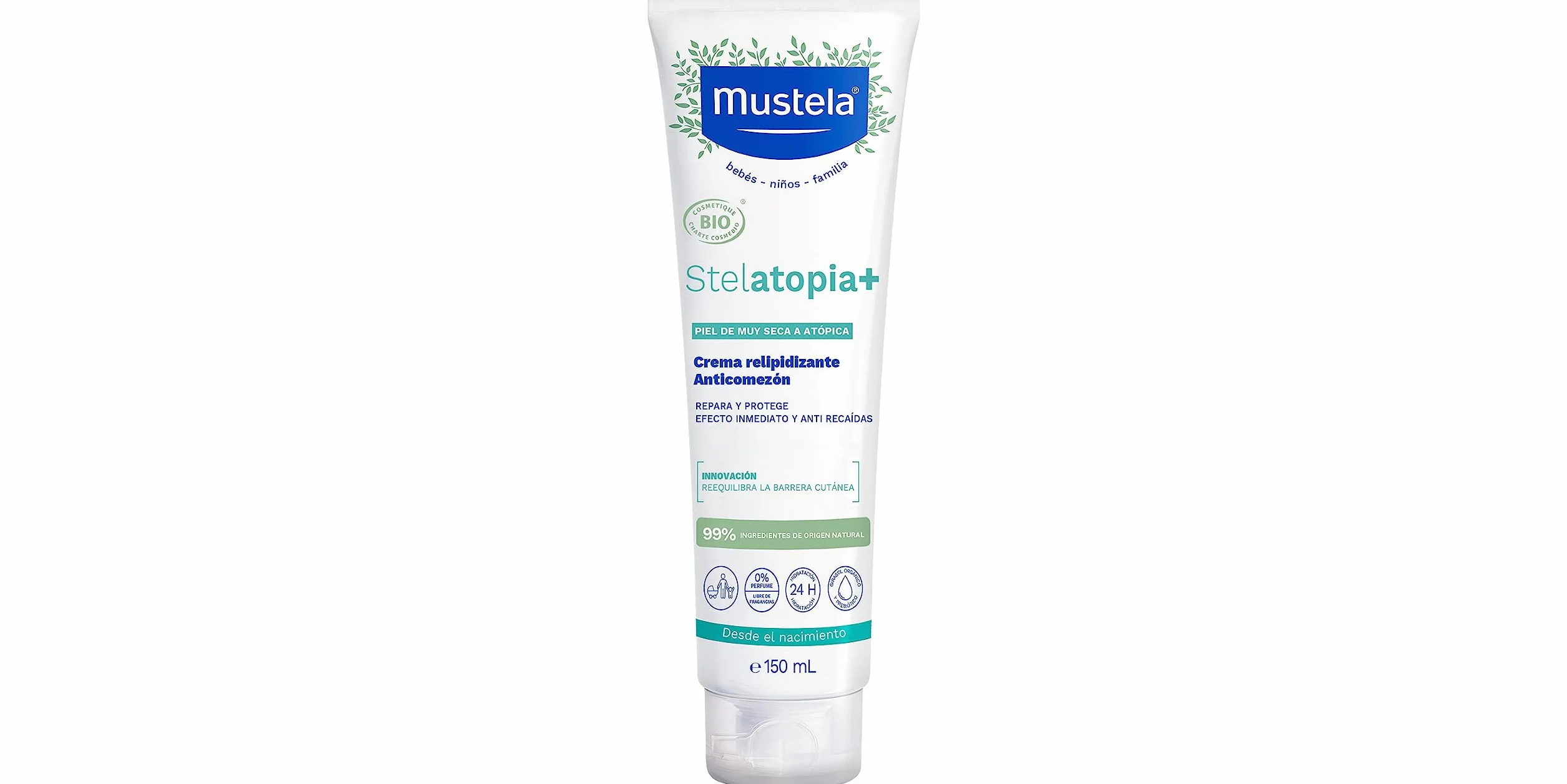 MUSTELA STELATOPIA+ANTYCOMEZONA RELIPIZACJA KREMA, DISMINUJE CZERWIENIE DLA ATOPICZNEJ SKÓRY Z 99% SKŁADNIKAMI POCHODZENIA NATURALNEGO, 150ml