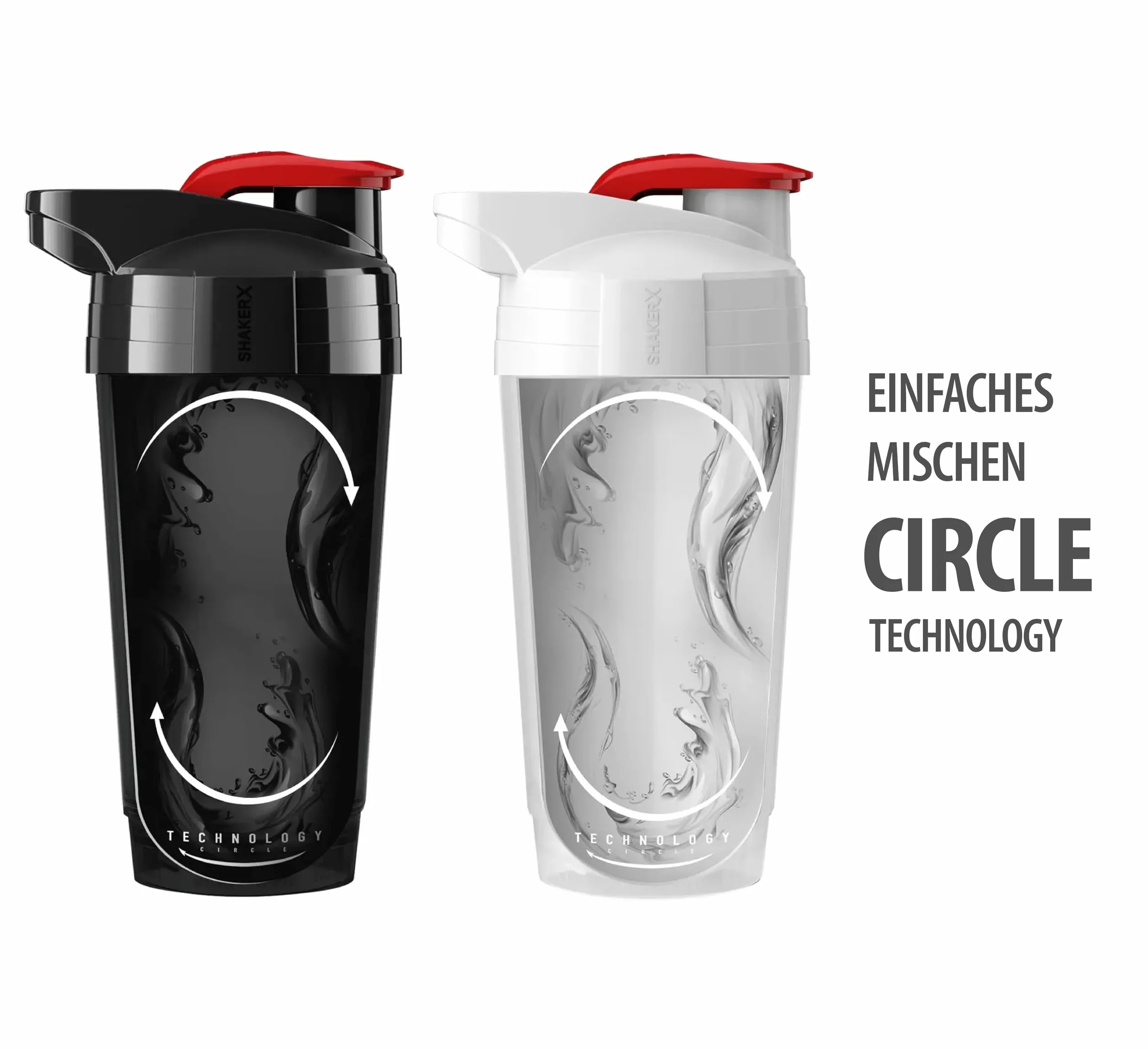 Activlab PRO 700 ml Biało-Czerwony Shaker, Profesjonalny shaker do koktajli proteinowych, Łatwy w czyszczeniu, praktyczny kubek miarowy