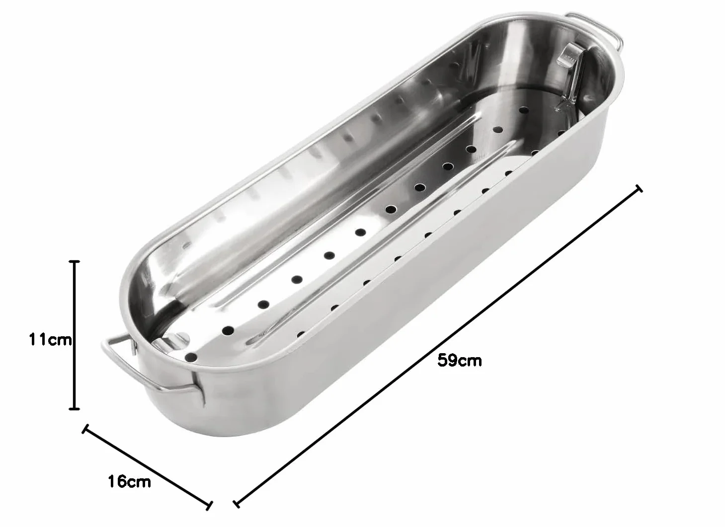 KitchenCraft Mała ryba czajnik ze stali nierdzewnej, 45,5 x 15,5 x 10 cm