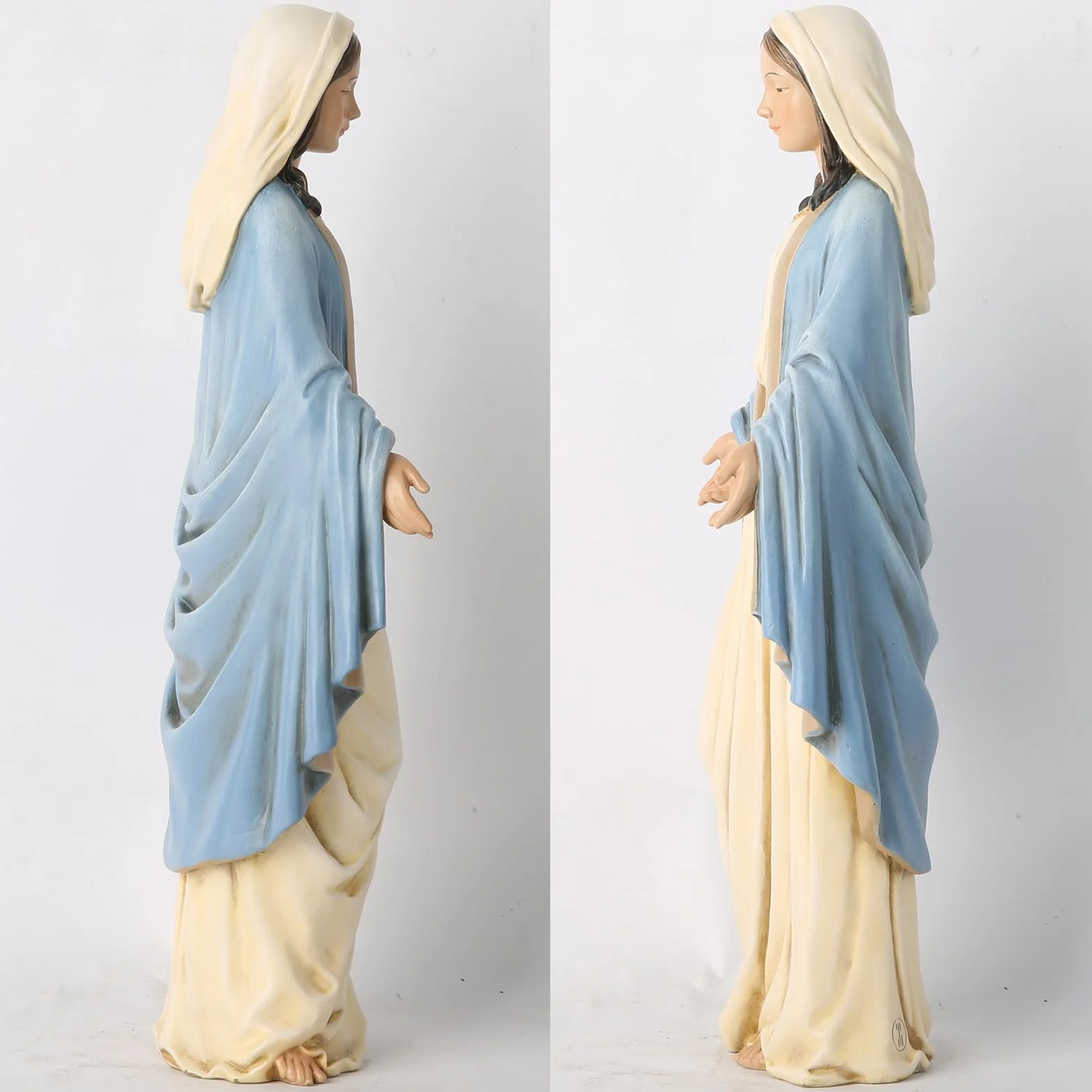 BC Katolicka statuetka Najświętszej Maryi Panny, figurka Matki Świętej na ołtarz, katolicki wystrój domu, prezenty religijne dla mamy, 31,8 cm H, ręcznie malowana klasyczna renesansowa rzeźba