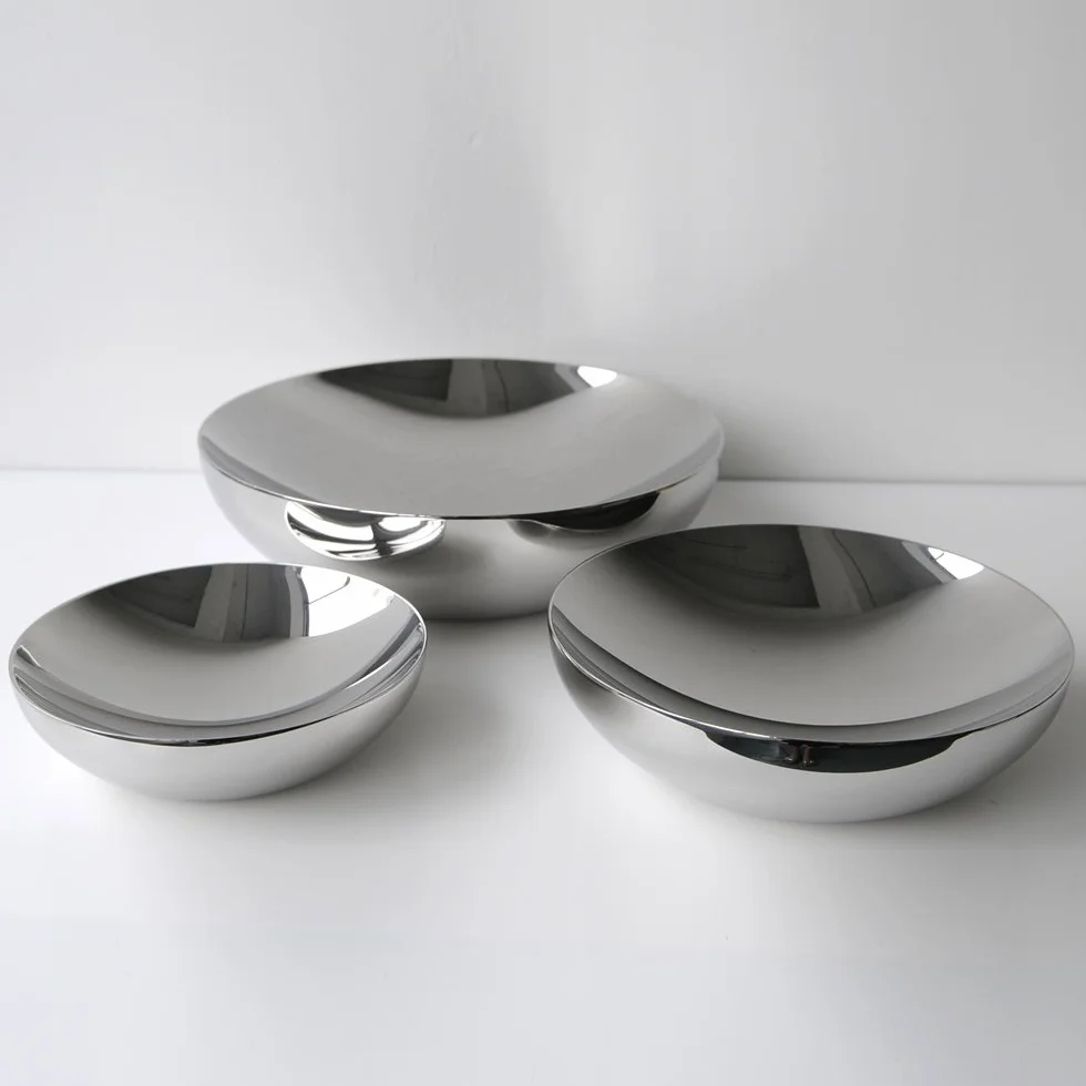 Alessi Podwójna miska (DUL02/32), srebrna, 32 cm