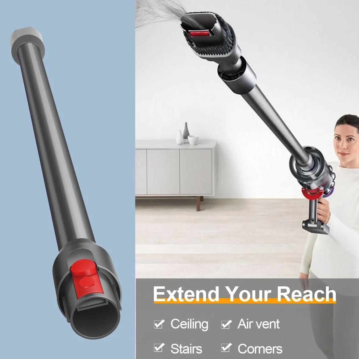 Rura ssąca Dyson V12 Detect Slim Digital Slim 74 cm srebrna