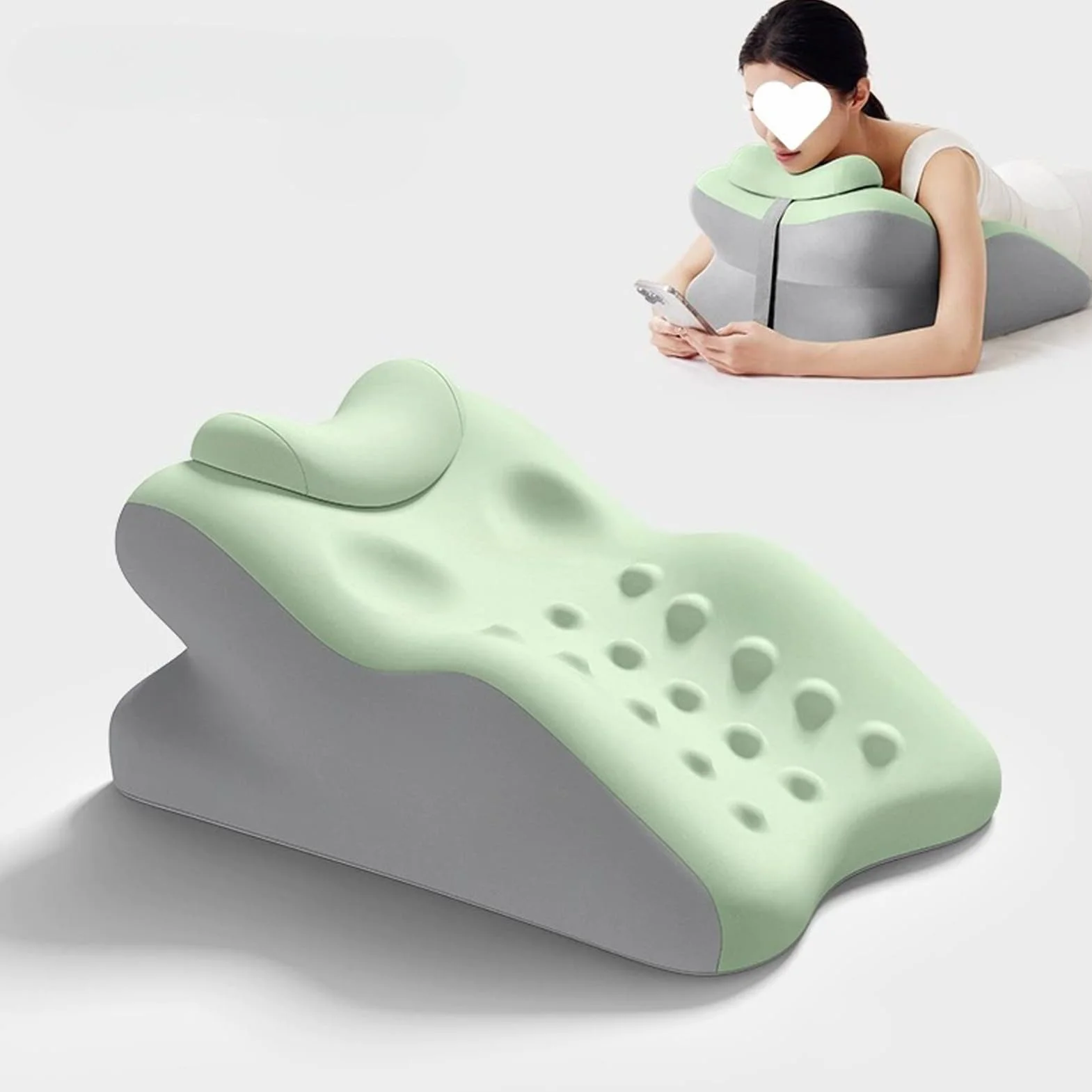 Generisch Poduszka do spania, ergonomiczna poduszka z pianki z pamięcią kształtu, poduszka na plecy z poszewką do prania, idealna do spania na boku, lyingu, siadania, czytania, snoringu, ciała, nóg