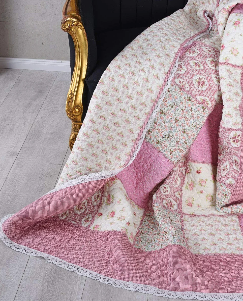 Palazzo koc patchworkowy Shabby Quilt 150x200 cm narzuta pikowana