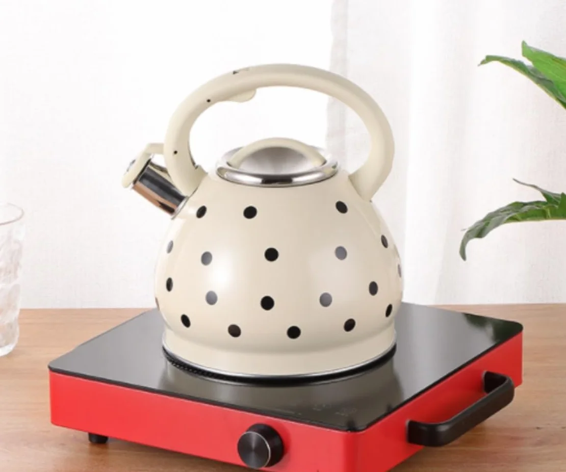 Czajnik Kuchenka Gazowa Vintage czajnik do herbaty wzór płomienia czajniczek płyta kuchenna ceramiczny ogień dzbanek kawy Retro wodny Czajnik Do Domu