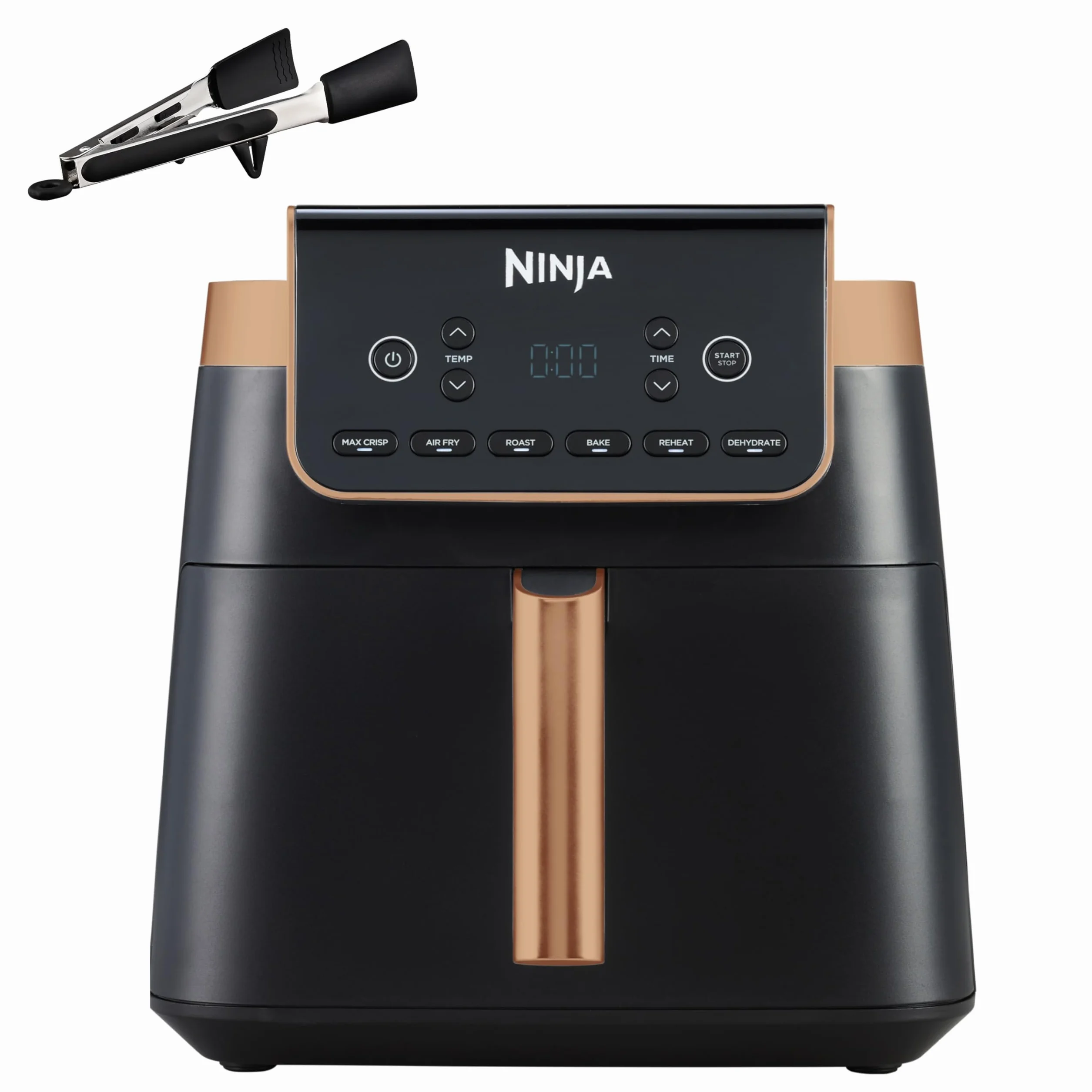 Ninja Air Fryer MAX PRO Frytkownica beztłuszczowa 6,2 l, nie używa oleju, jedna duża kwadratowa szuflada, rozmiar rodzinny, powłoka nieprzywierająca, kosz i talerz na chrupiące dania, AF180EUCP