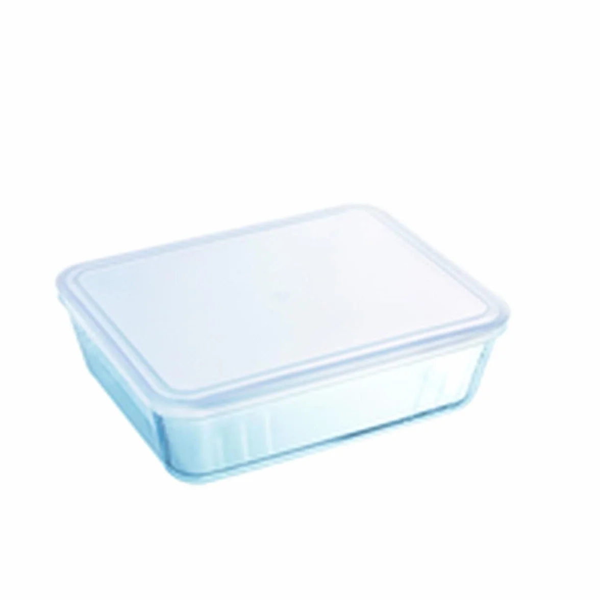 Pyrex 242P000 Cook & Freeze prostokątne naczynie z plastikową pokrywką, szkło, 1,5 litra