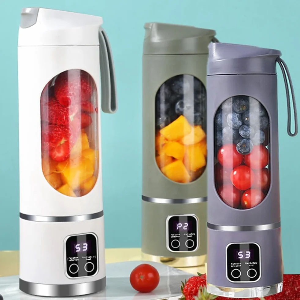 Przenośny blender USB 8 ostrzy kruszarka do lodu cyfrowy wyświetlacz 3 tryby