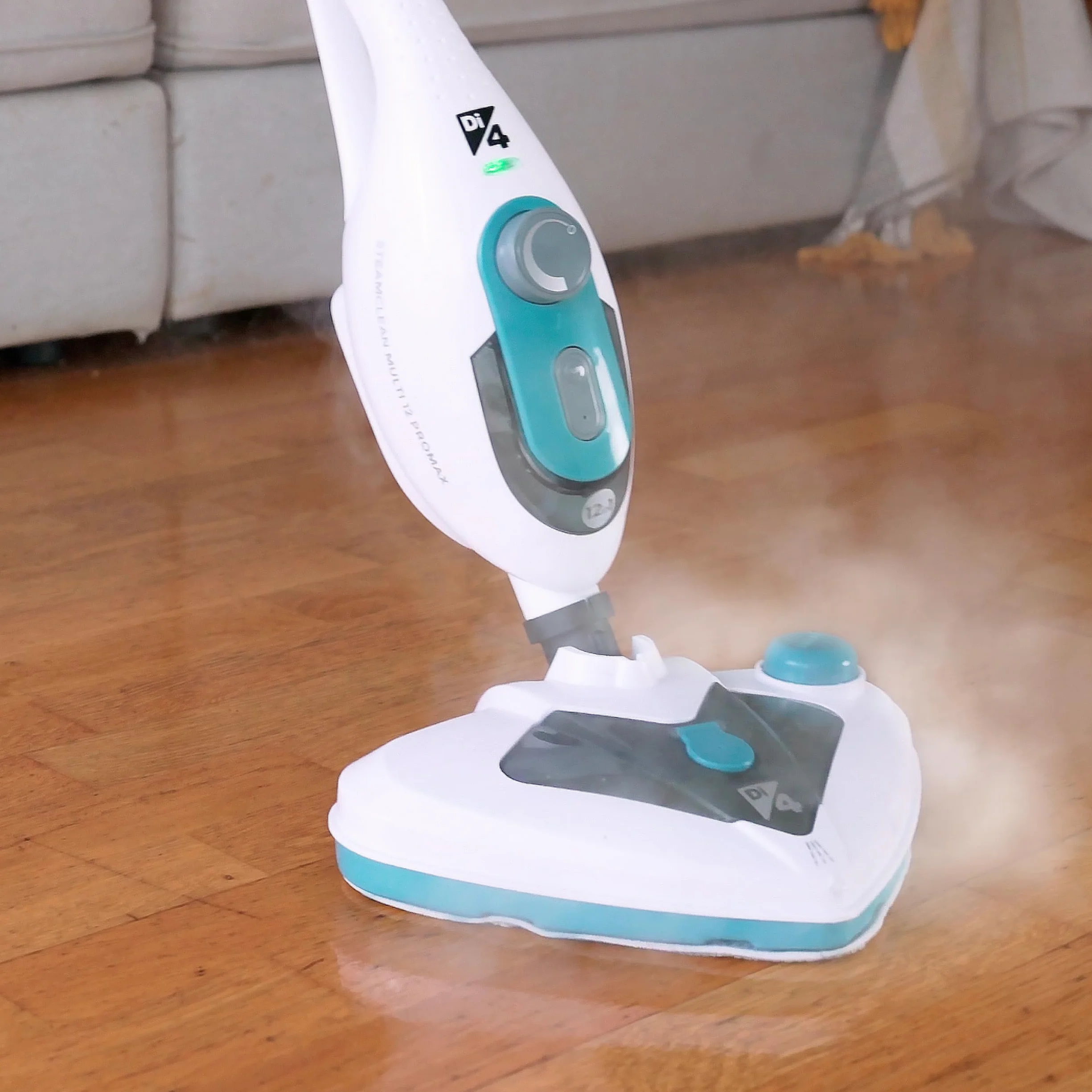 Di4 SteamClean Multi 12 ProMax, środek do czyszczenia par Für alles Multifunktions 12 w 1, środek do czyszczenia pary Boden 1500 W, Entfernt 99,9% der Viren und Bakterien, ECO Steam Mop bez