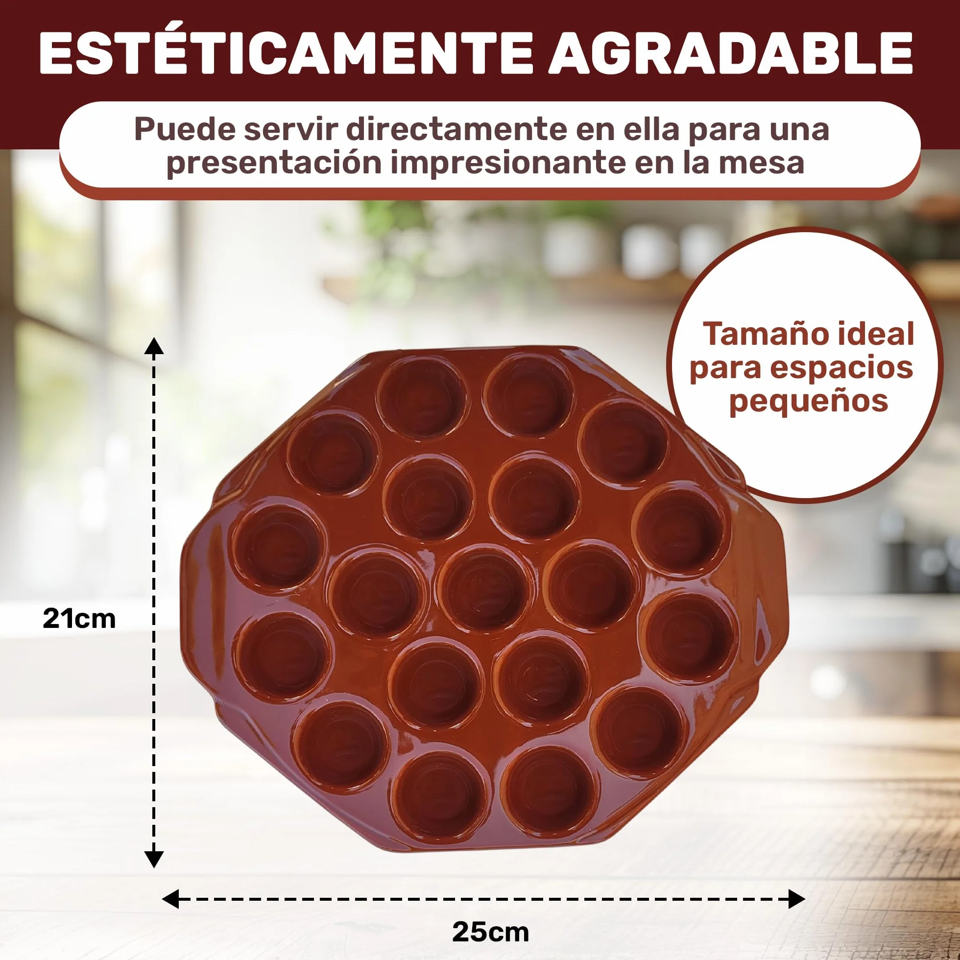 Provolonera Ser Provolone 19-wnękowa ceramiczna terakota provolonette grill kuchenka mikrofalowa topiony ser ślimaki towarzyszyć pieczeniu, grill, grill, posiekane jedzenie lub kolacja.