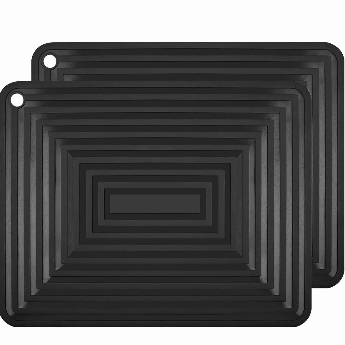 flintronic Silikonowa mata stołowa, 2 sztuki, duże silikonowe maty na podkładki, 29 x 23 cm, antypoślizgowe, elastyczne, trwałe, odporne na wysokie temperatury, podkładki pod garnek, kuchenne maty na