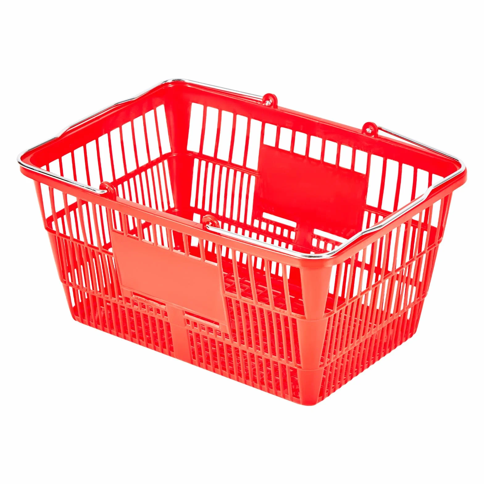 VEVOR Kosze na zakupy, 12 szt., 21 l, plastikowe kosze spożywcze PE z metalowymi uchwytami, gęsta struktura siatki, nośność do 9 kg, przenośne, do artykułów spożywczych, sklepów, supermarketów, użytku