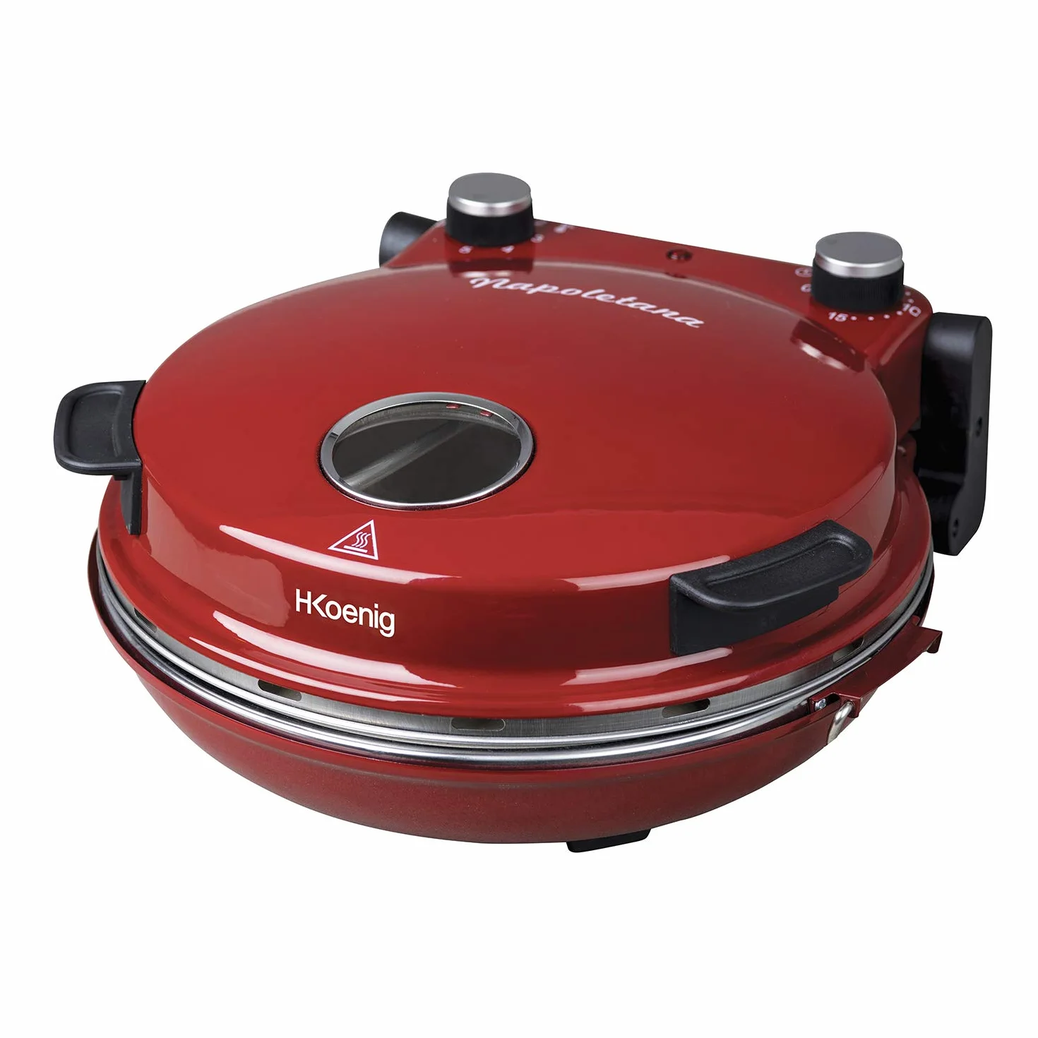H.Koenig NAPL350 Piec do Pizzy, Aluminium, 1200 W, Czerwony